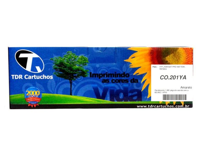 Toner HP 201A CO.201YA Amarelo Compatível LASERJET PRO M277DW M252DW 1400 páginas Toner HP 201A CO.201YA Amarelo Compatível LASERJET PRO M277DW M252DW 1400 páginas